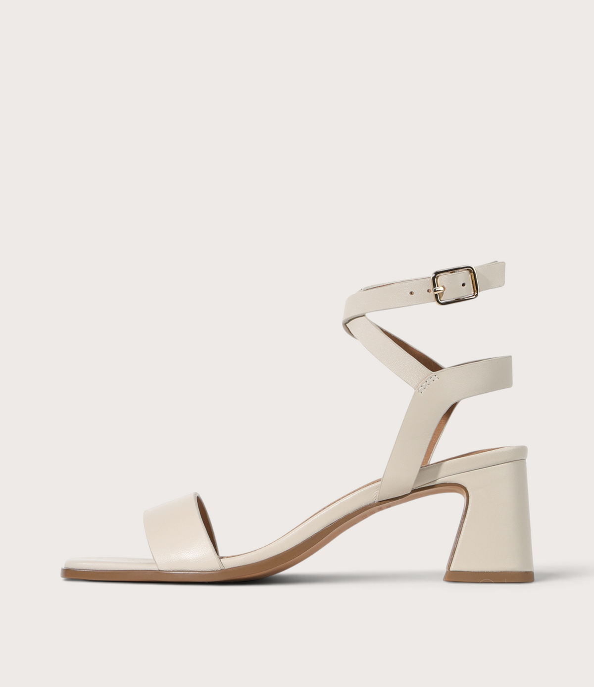 Basili Off White Leather Heels