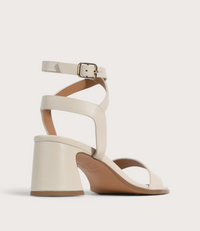 Basili Off White Leather Heels