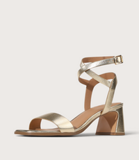 Basili Soft Gold Leather Heels
