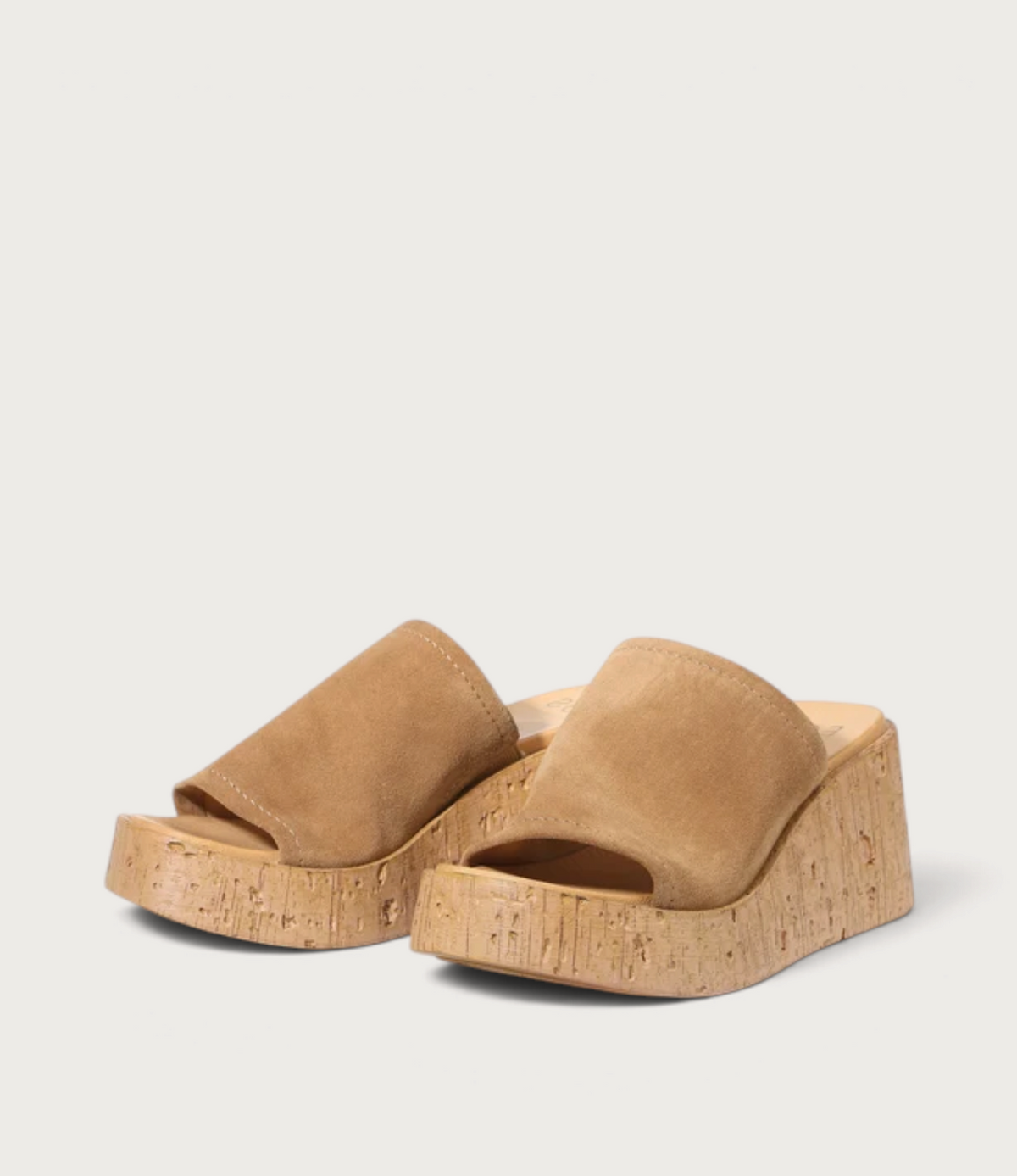 Caria Tan Suede Wedges