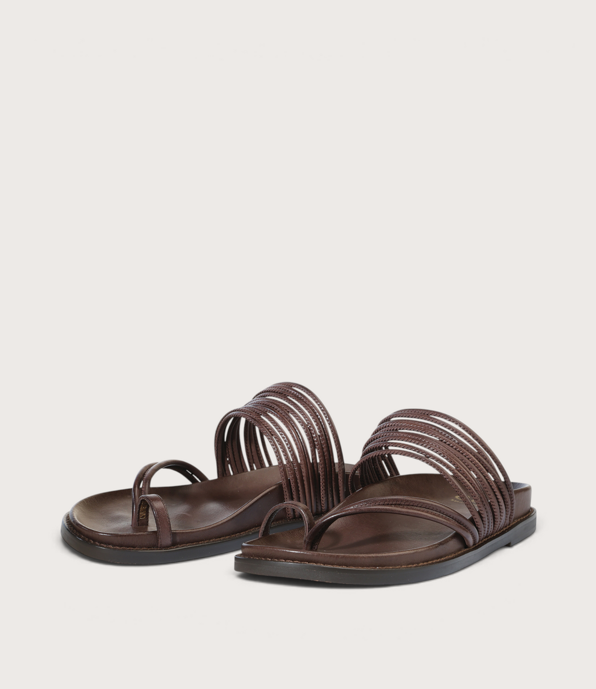 Carmelle Chestnut Leather Sandals
