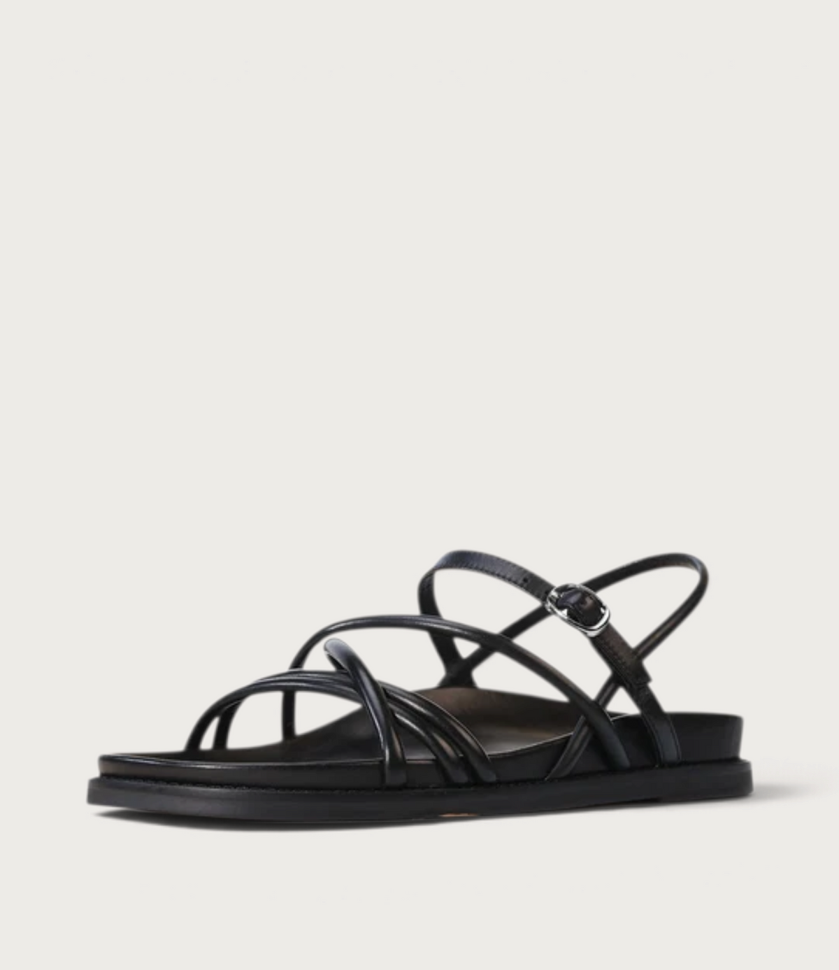 Carmina Black Leather Sandals