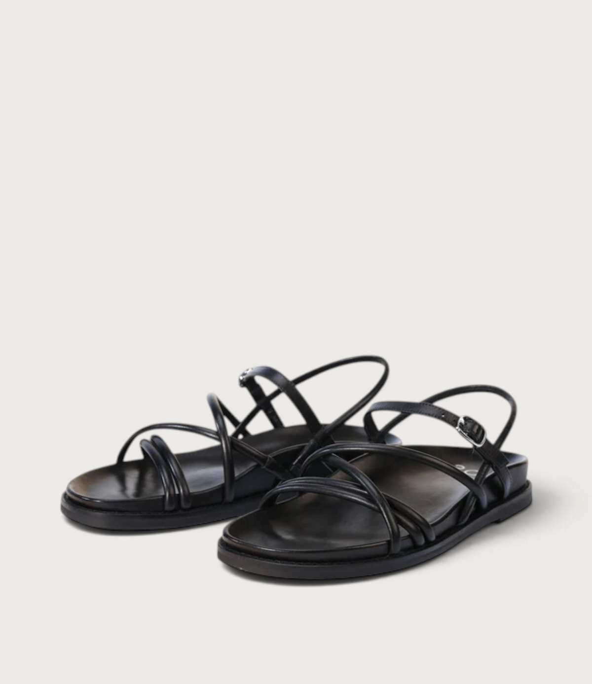 Carmina Black Leather Sandals