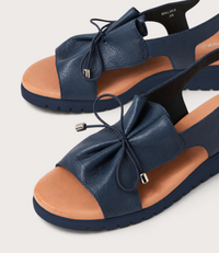Malika Navy/ Navy Leather Sandals