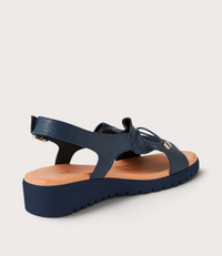 Malika Navy/ Navy Leather Sandals