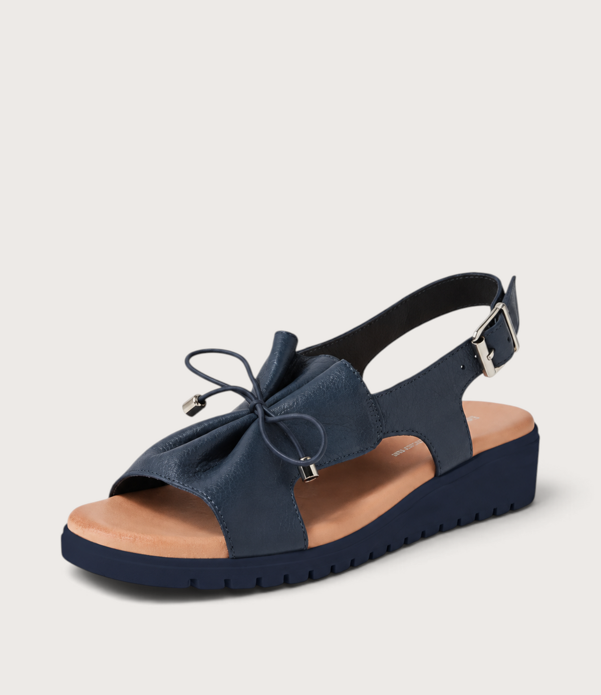 Malika Navy/ Navy Leather Sandals