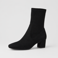 Hartful Black Stretch Microsuede Boots