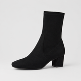 Hartful Black Stretch Microsuede Boots - DJANGO AND JULIETTE | Shouz