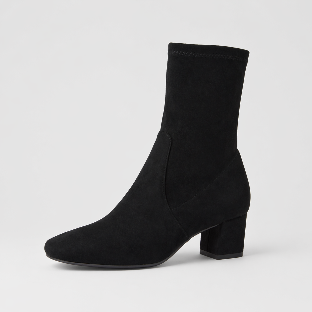 Hartful Black Stretch Microsuede Boots - DJANGO AND JULIETTE | Shouz