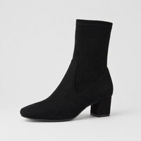Hartful Black Stretch Microsuede Boots - DJANGO AND JULIETTE | Shouz