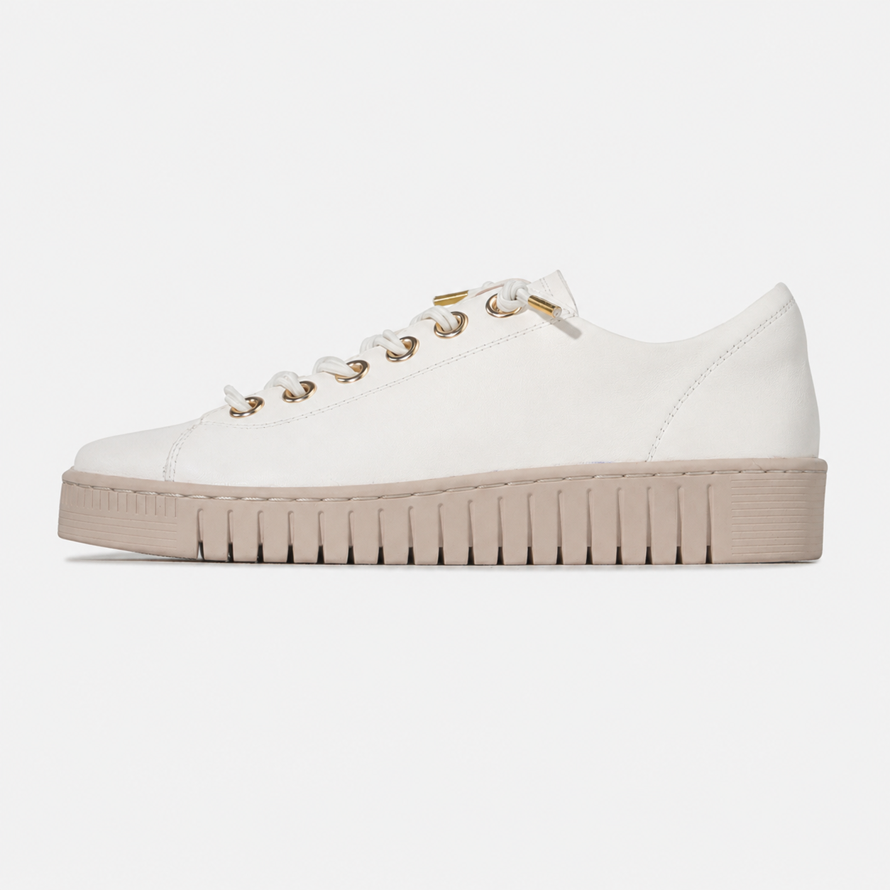 Tinara Off White Leather Sneakers