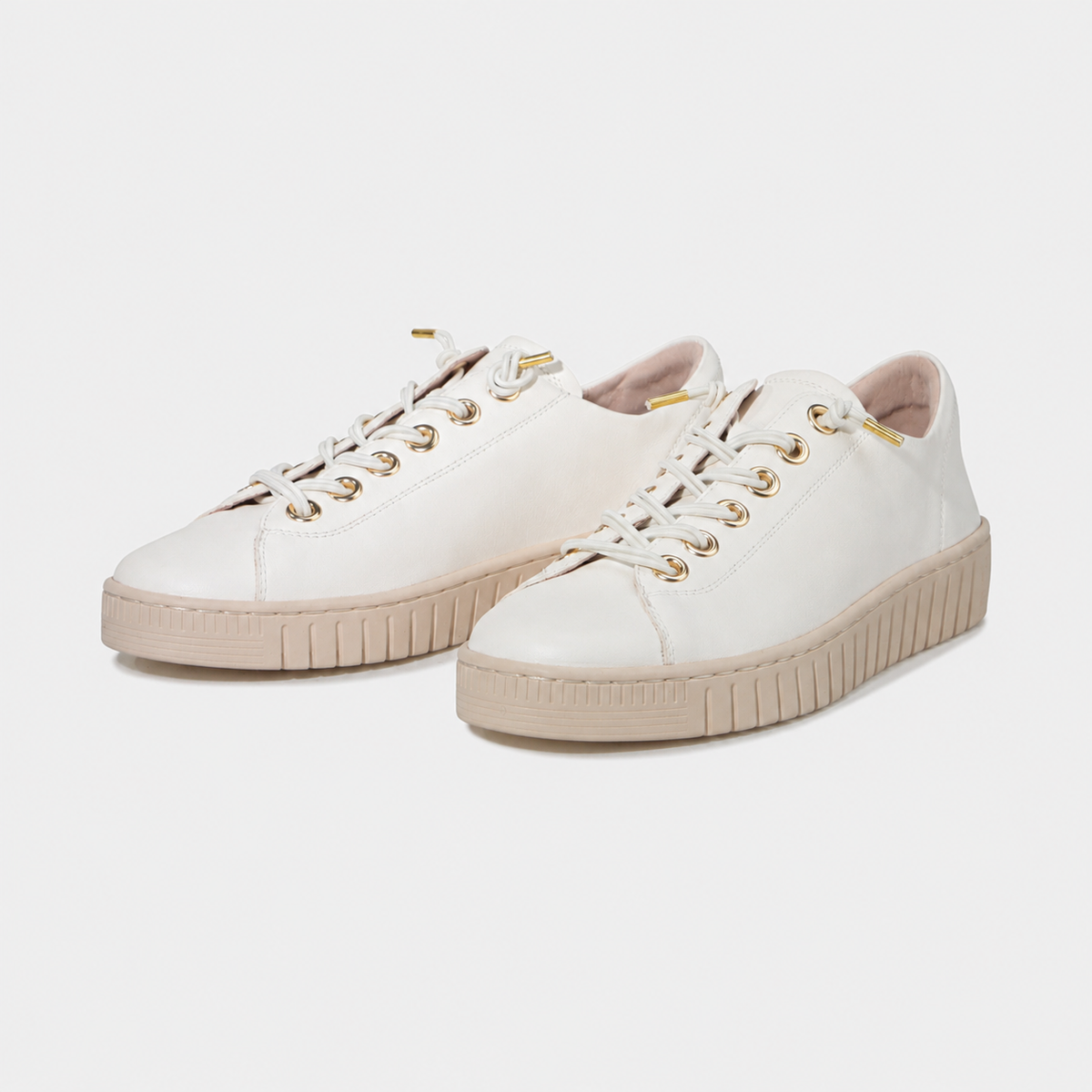 Tinara Off White Leather Sneakers