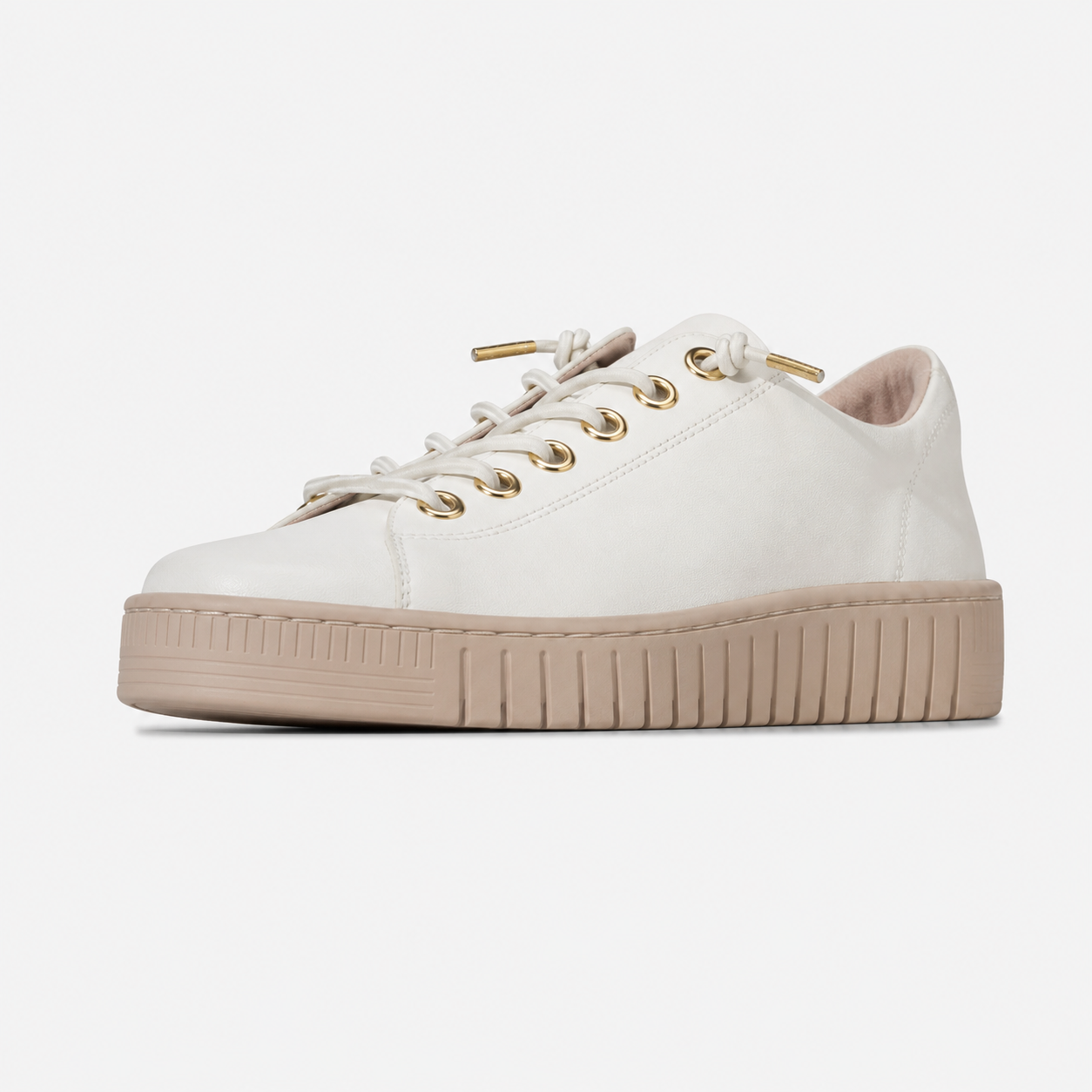 Tinara Off White Leather Sneakers