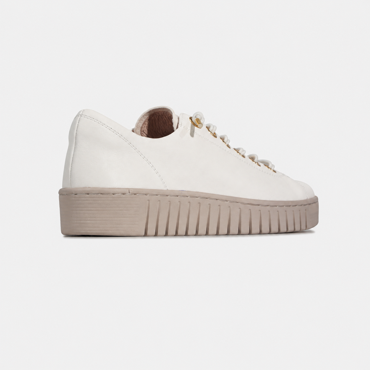 Tinara Off White Leather Sneakers