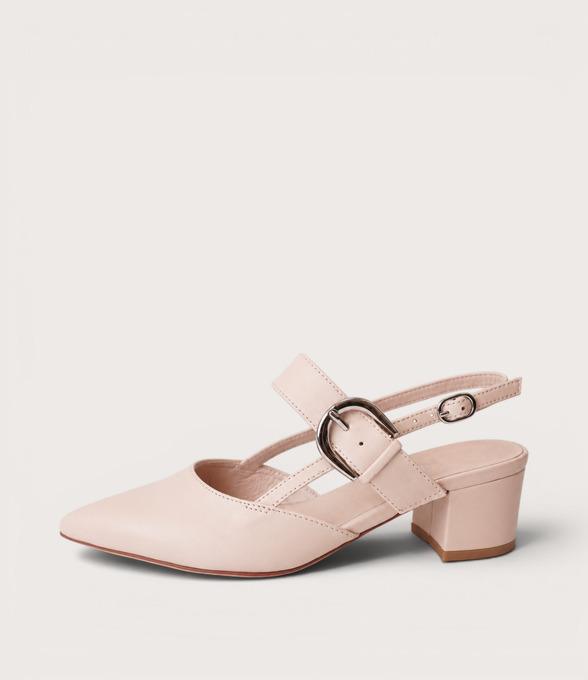 Asten Nude Leather Heels