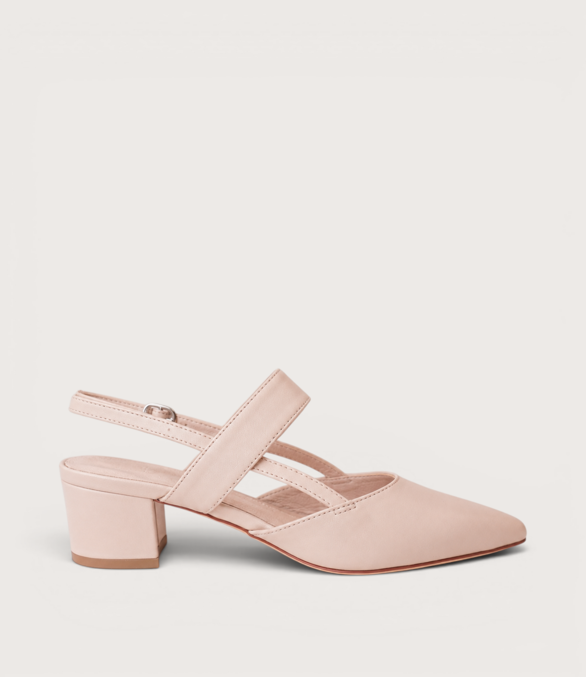 Asten Nude Leather Heels