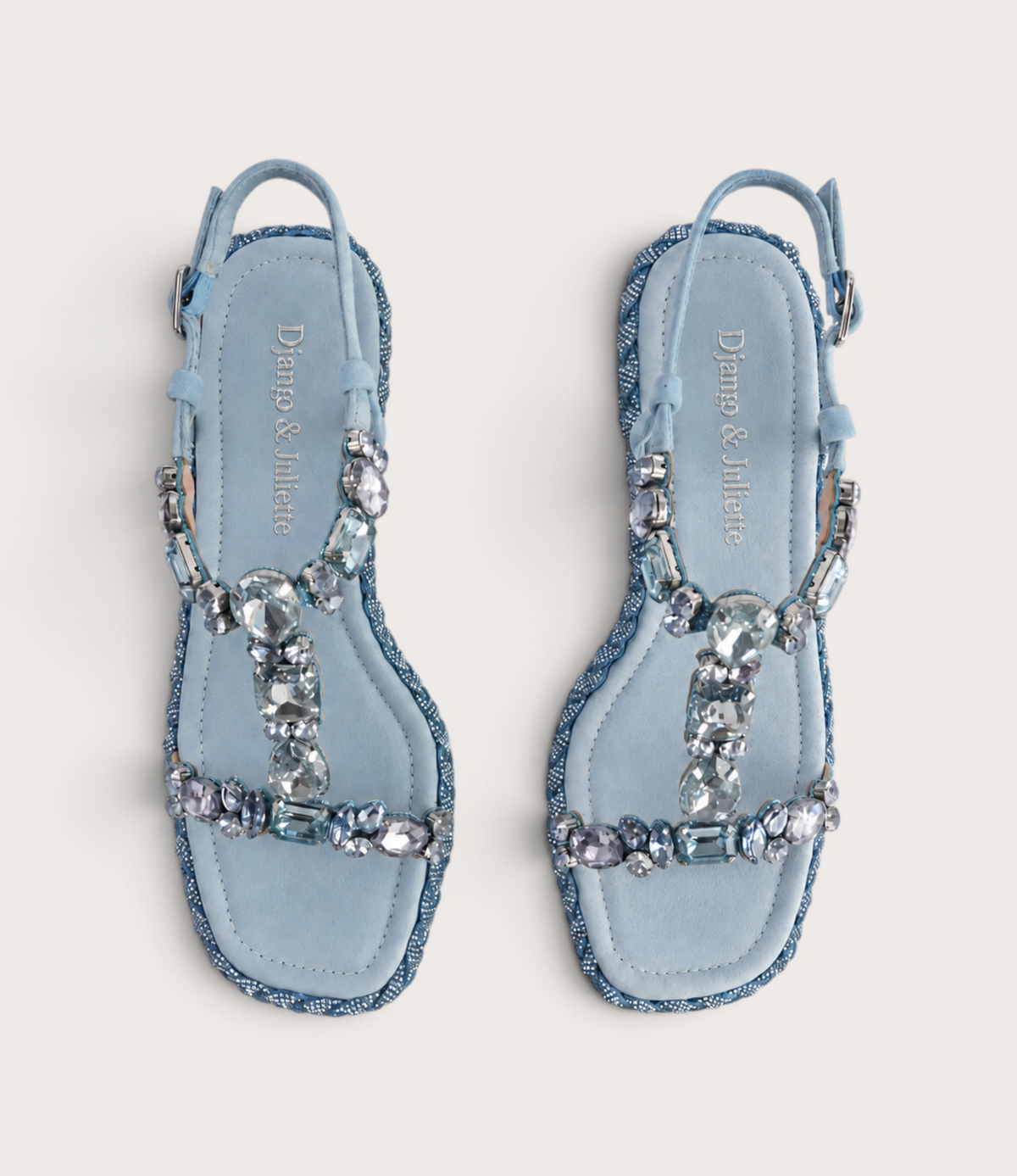 Vontey Denim Suede Wedge Sandals