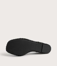 Vontey Black Suede Wedge Sandals