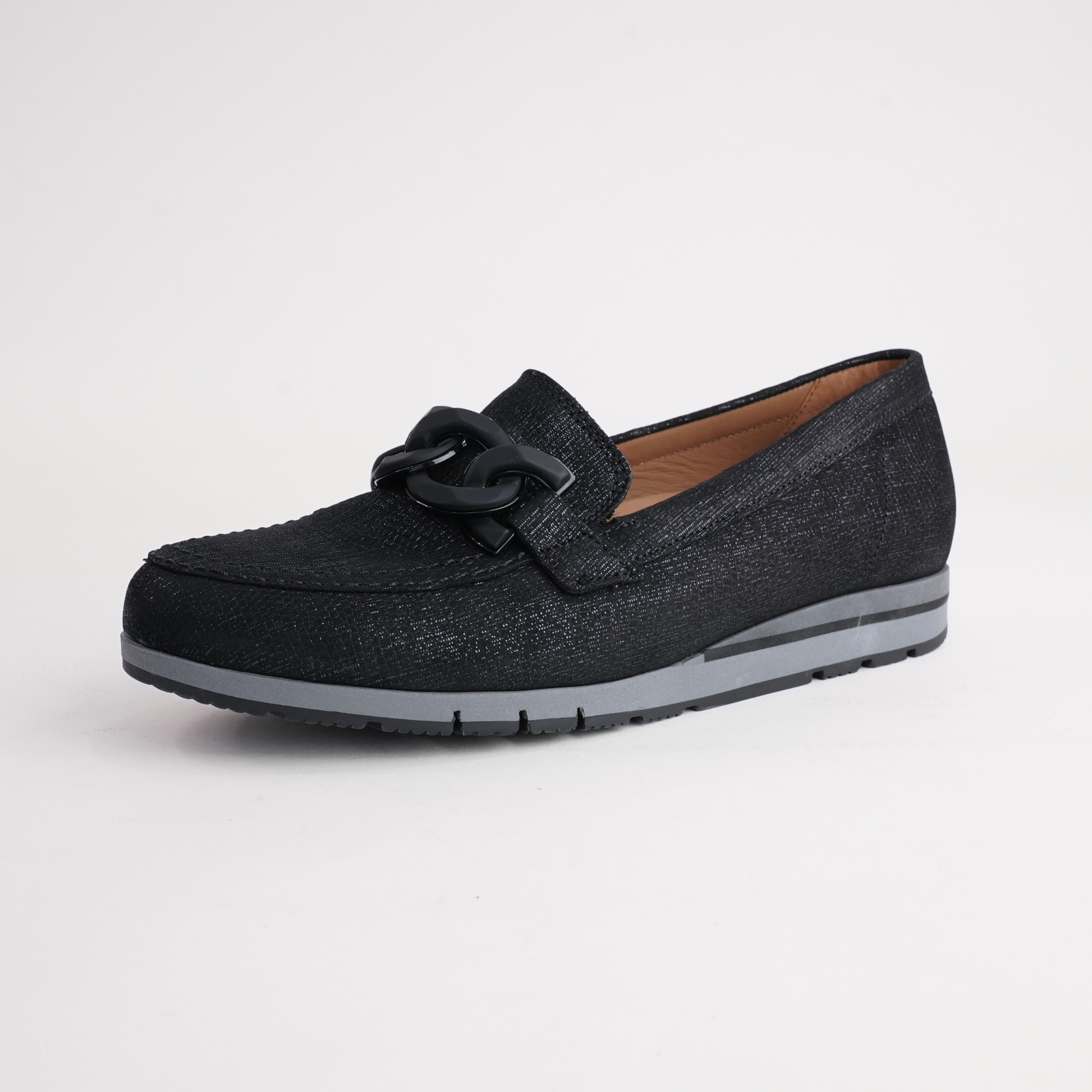 Giselle Ocean Lizard Leather Loafers