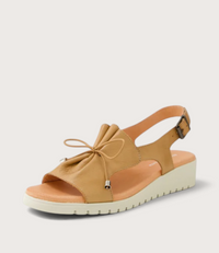 Malika Dark Tan/ Almond Sole Sandals
