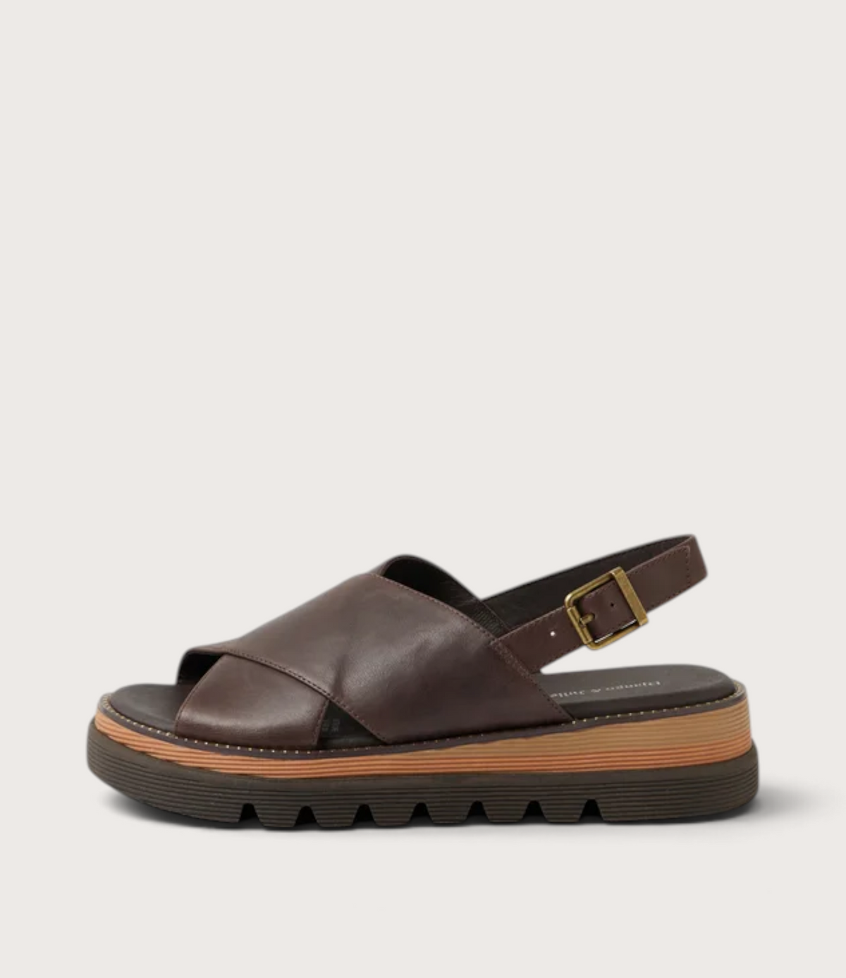 Sasi Chocolate Leather Sandals