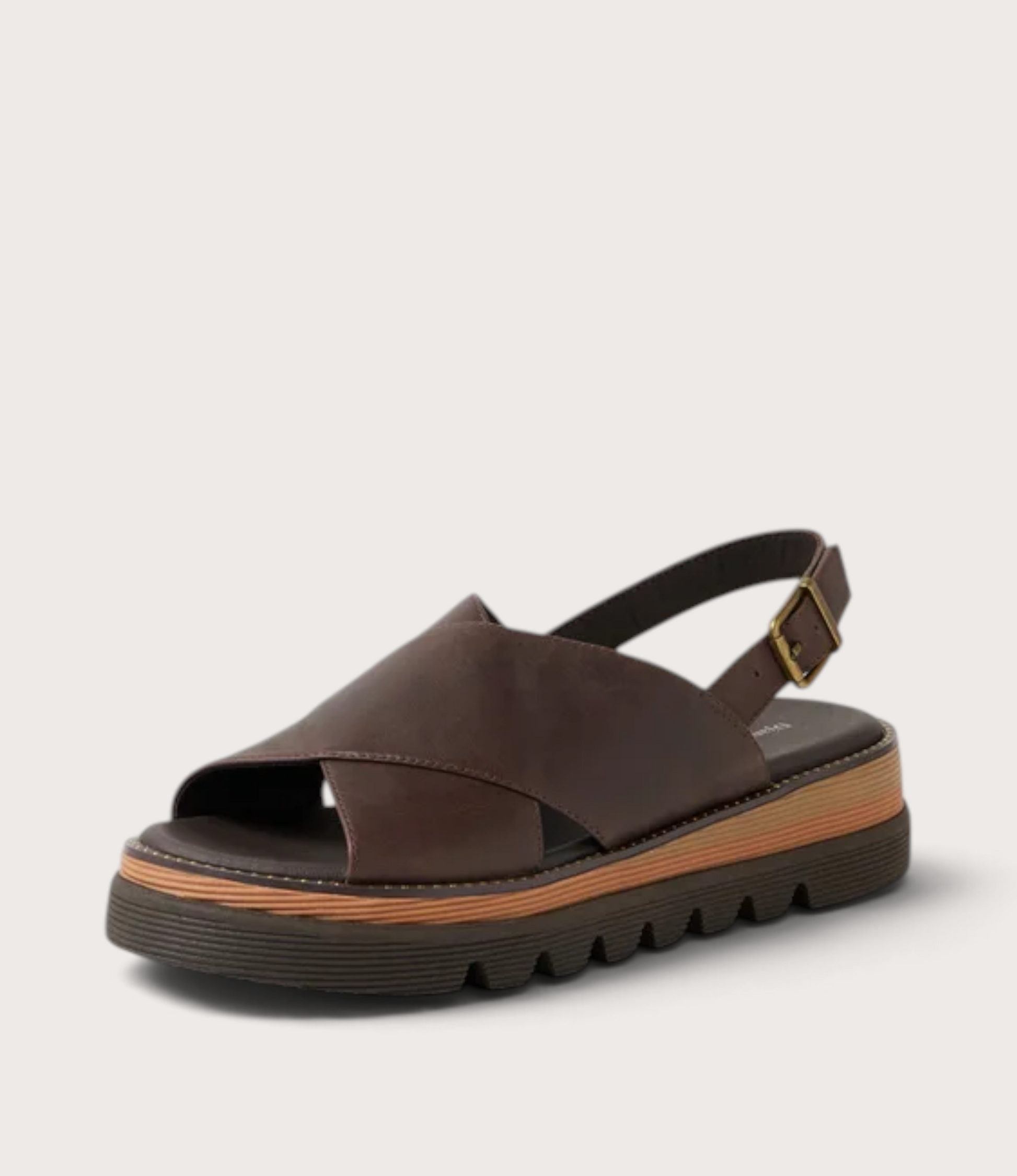 Sasi Chocolate Leather Sandals