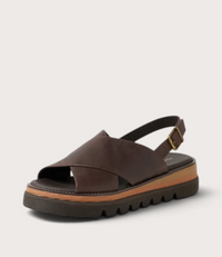 Sasi Chocolate Leather Sandals