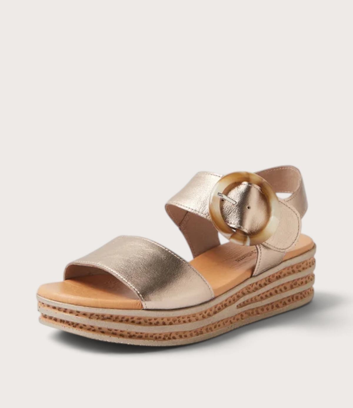 Cubbie Champagne Leather Sandals