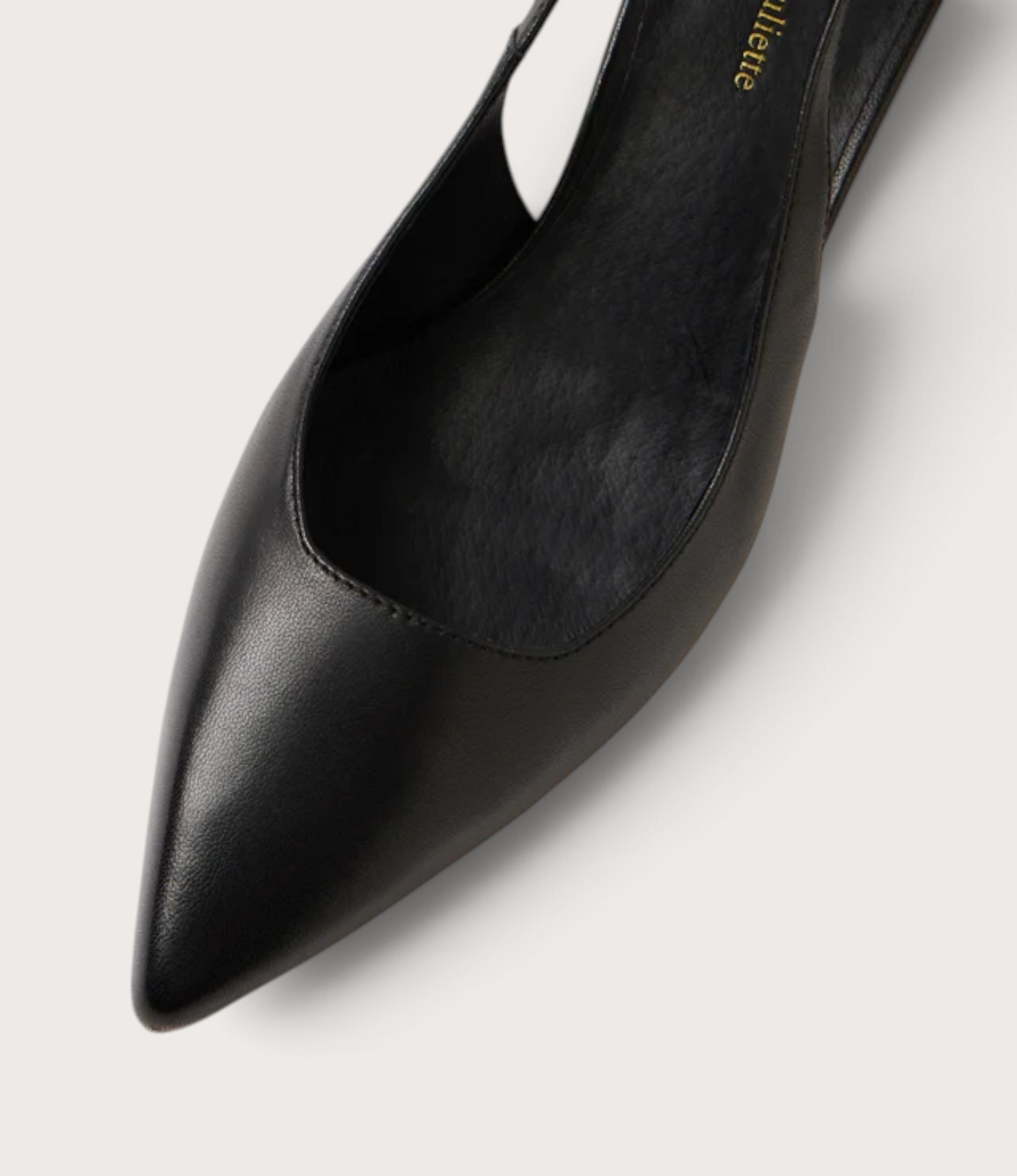 Linly Black Leather Heels
