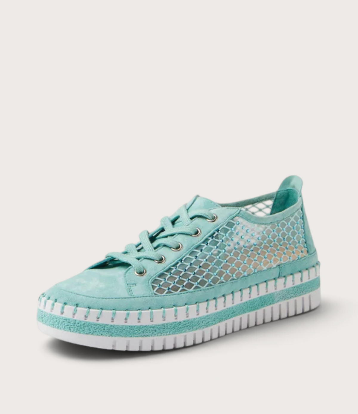 Maysie Lt Aqua Suede/ Mesh Sneakers