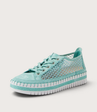 Maysie Lt Aqua Suede/ Mesh Sneakers