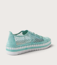 Maysie Lt Aqua Suede/ Mesh Sneakers