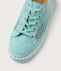 Maysie Lt Aqua Suede/ Mesh Sneakers