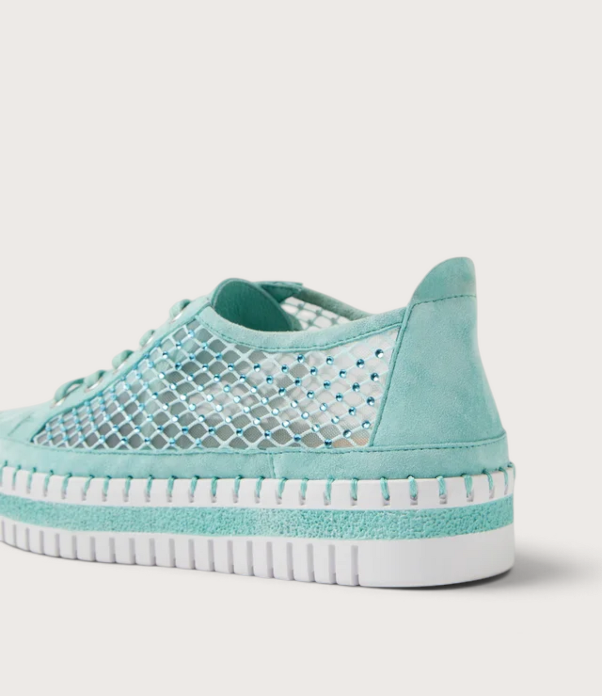 Maysie Lt Aqua Suede/ Mesh Sneakers