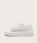 Maysie White Leather/ Mesh Sneakers