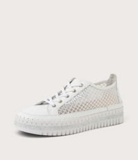 Maysie White Leather/ Mesh Sneakers
