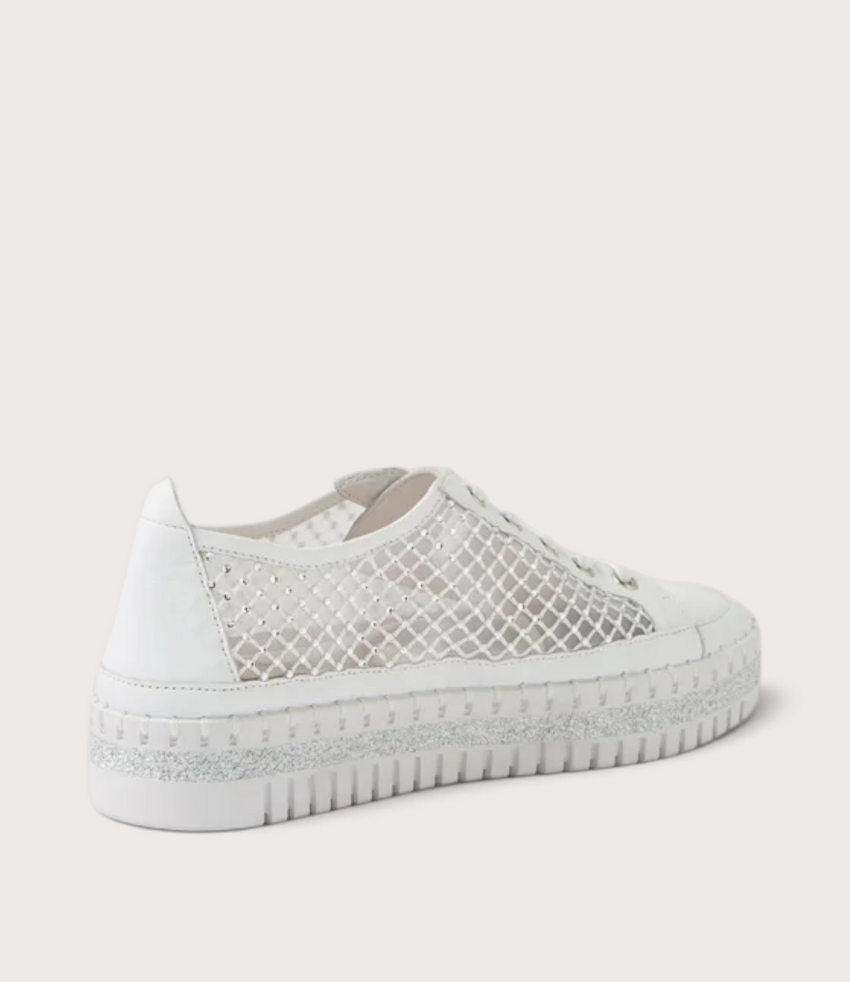 Maysie White Leather/ Mesh Sneakers