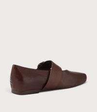 Ankitah Choc Leather Flats