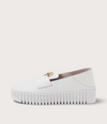 Burbanks White/ White Leather Sneakers
