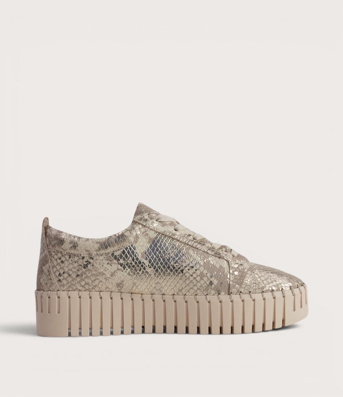 Bump Ivory Metallic Leather Sneakers