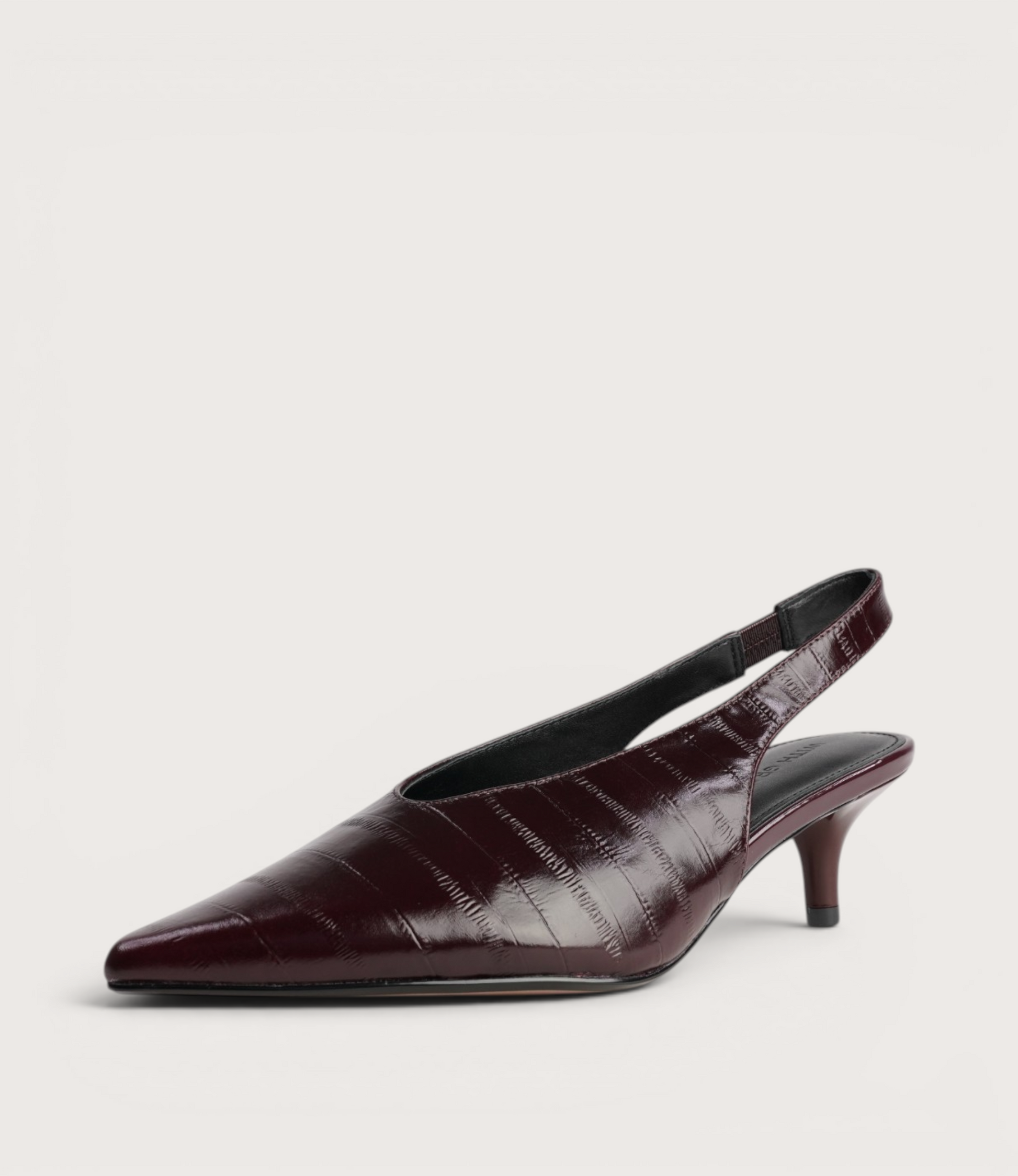 Hope Wine Leather Heels