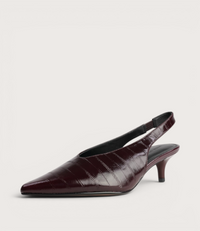 Hope Wine Leather Heels