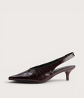 Hope Wine Leather Heels