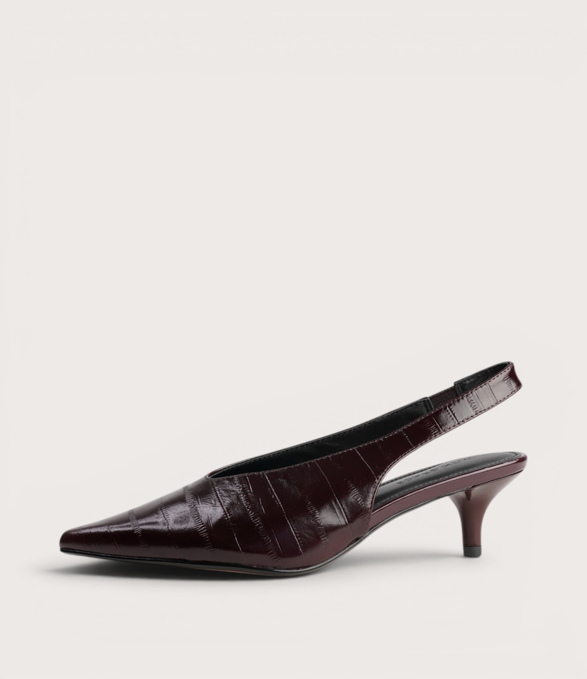Hope Wine Leather Heels
