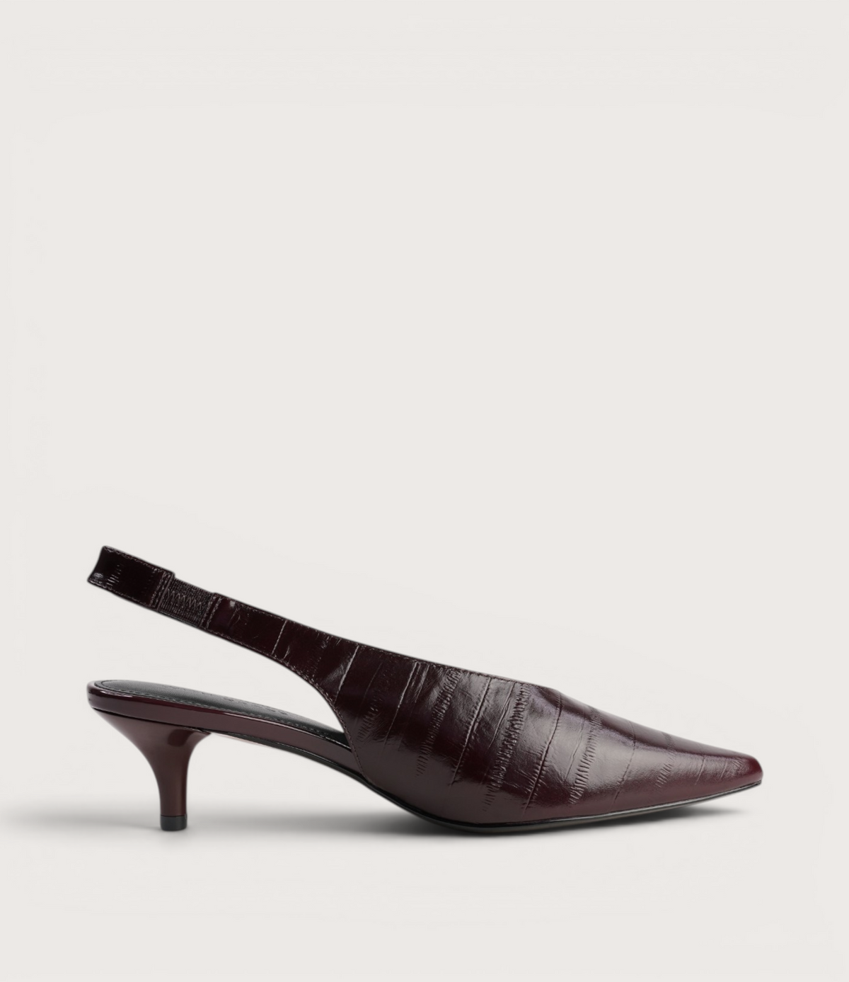 Hope Wine Leather Heels