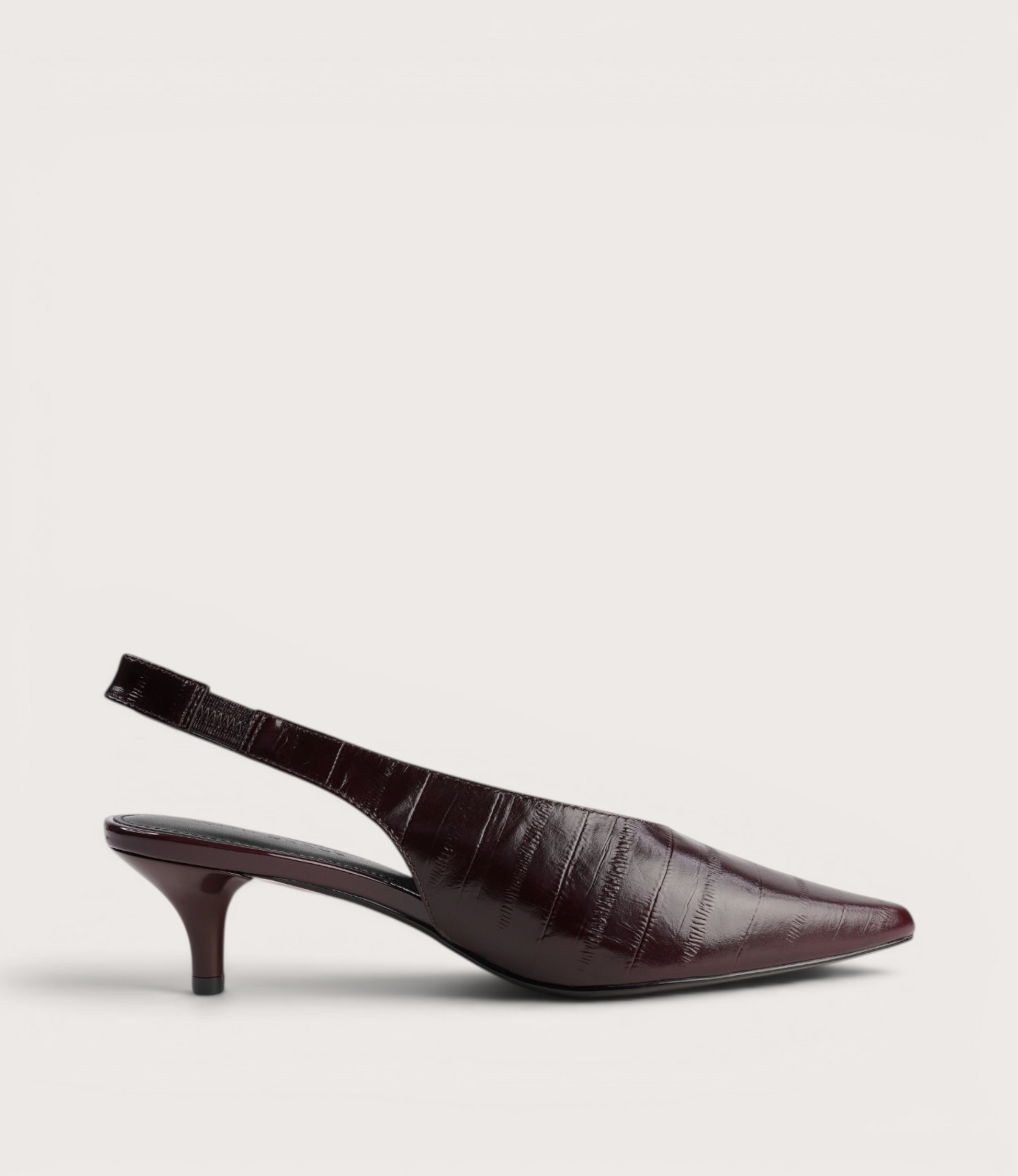 Hope Wine Leather Heels