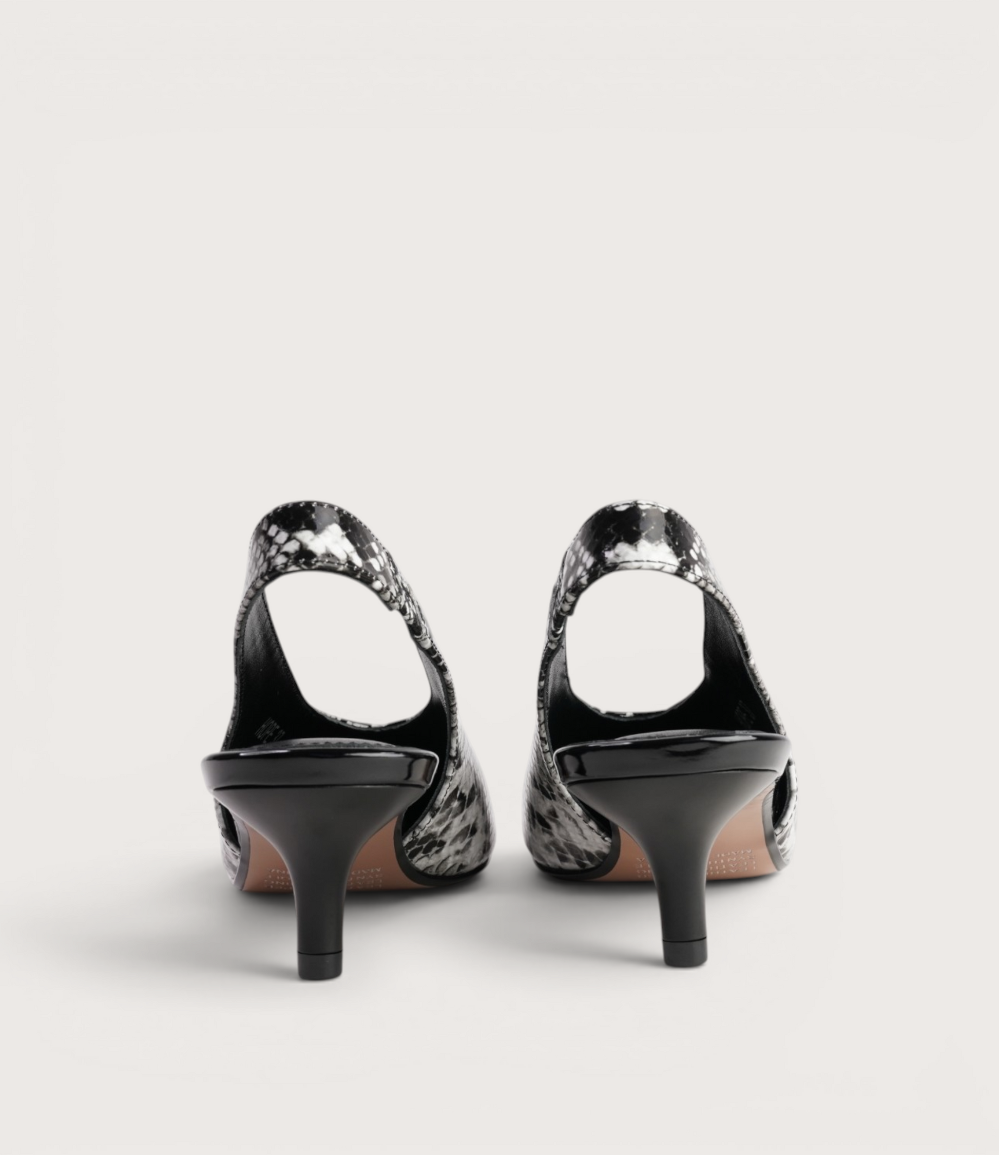 Hope Black Snake Multi Leather Heels