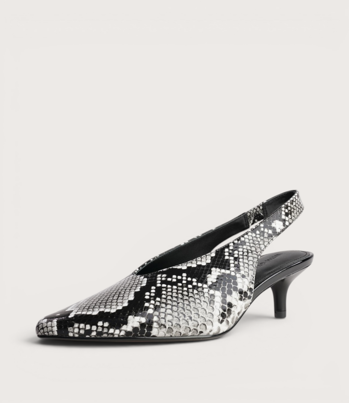 Hope Black Snake Multi Leather Heels