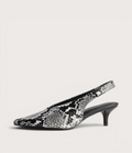 Hope Black Snake Multi Leather Heels