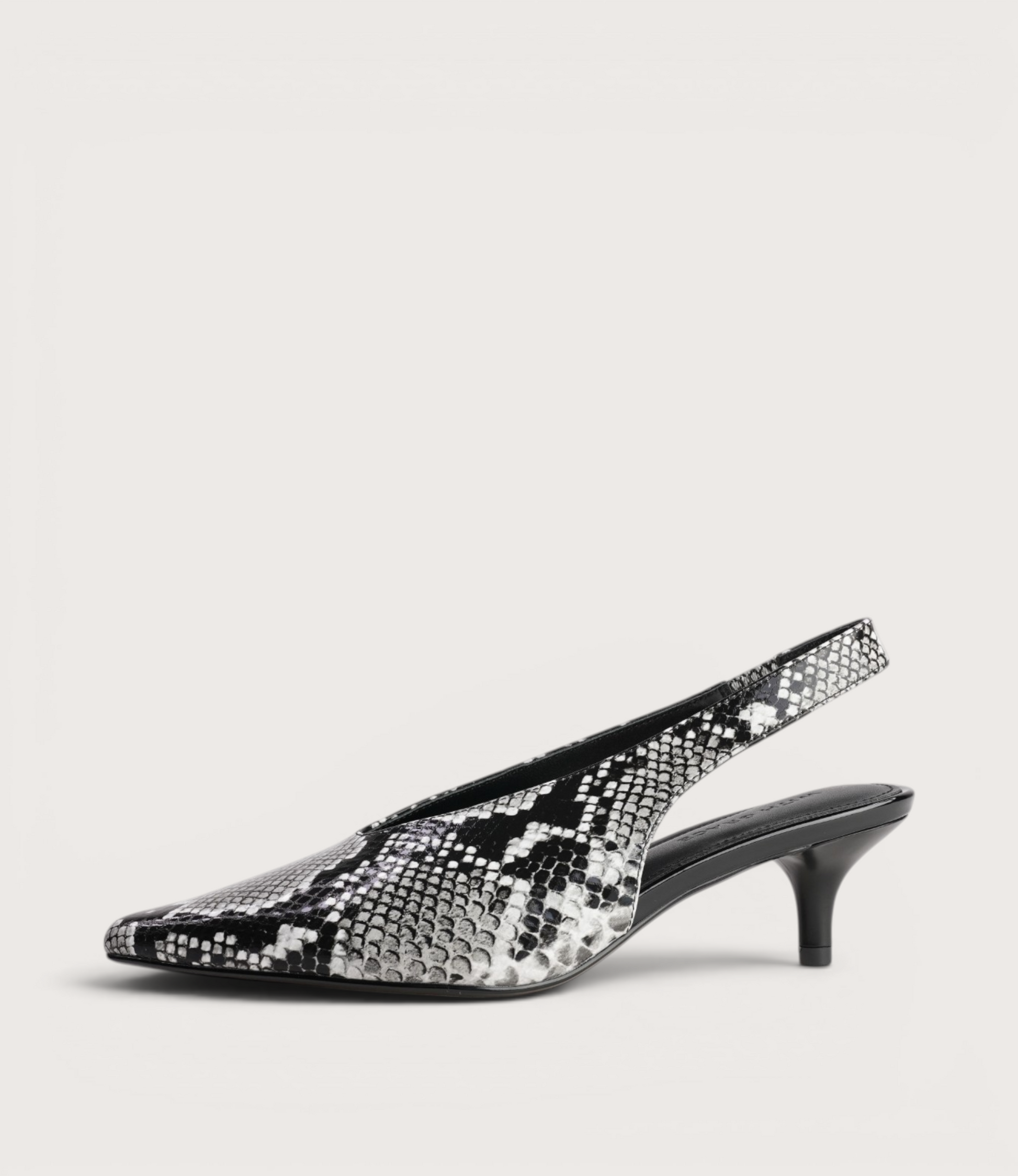 Hope Black Snake Multi Leather Heels